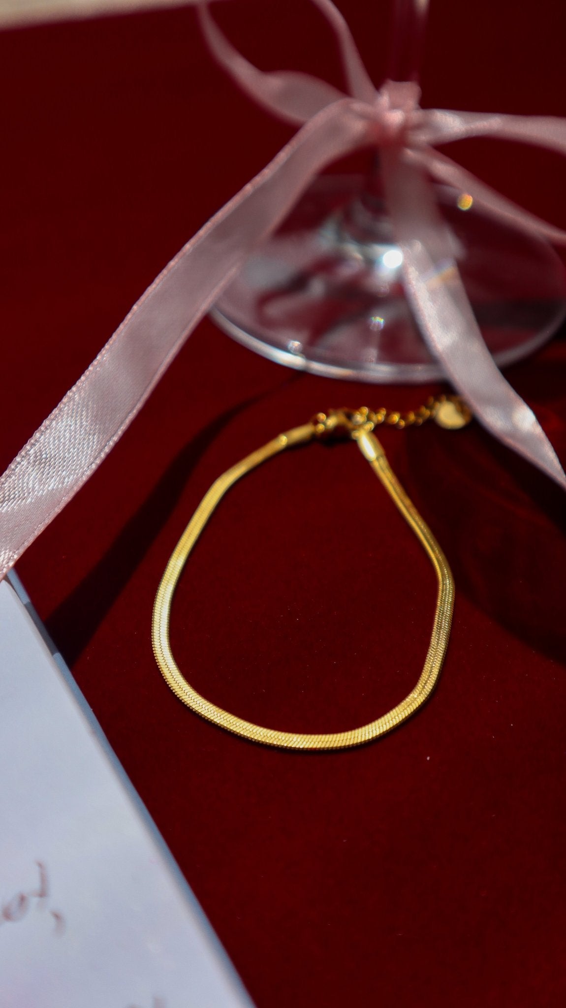 Bracelet de cheville à chaîne serpent