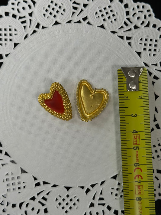 SS22 Orange Heart Earrings