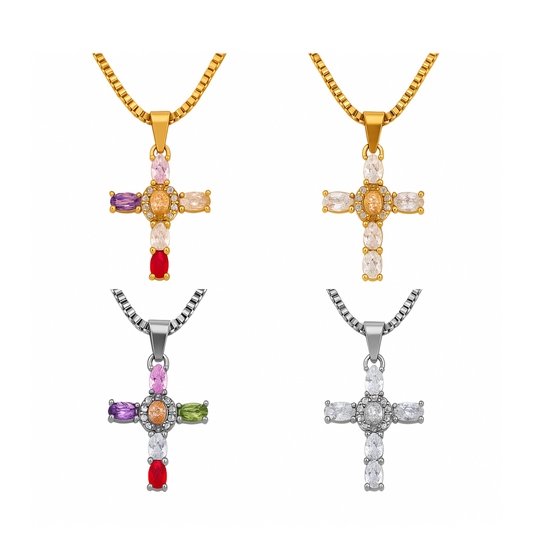 Utopia Cross Necklace - Gold/Silver