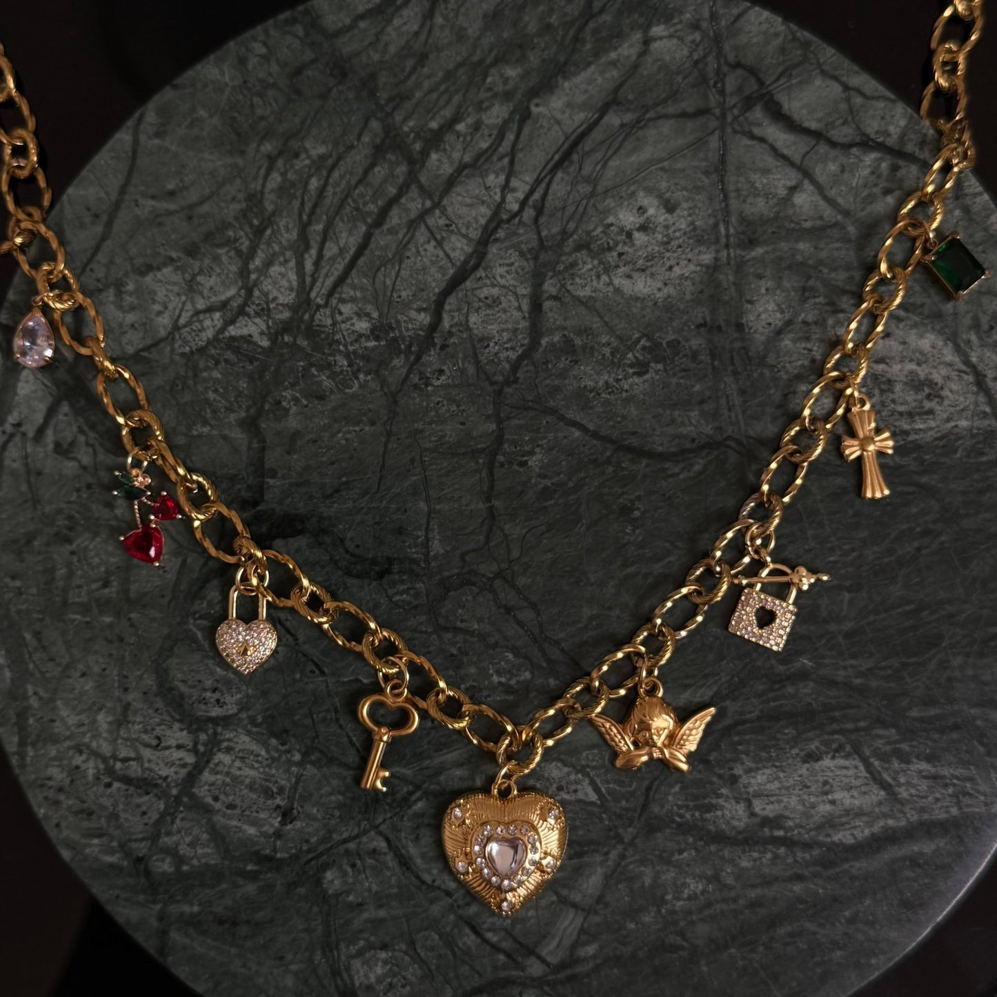 Build-A-Baddie Charm Necklace - Gold/Silver