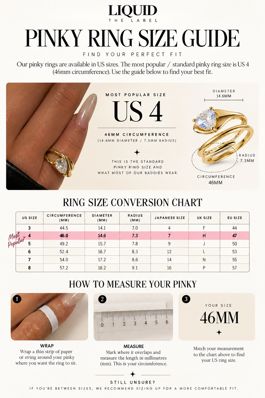 MAIN CHARACTER Pear Cut Pinky Ring - Gold