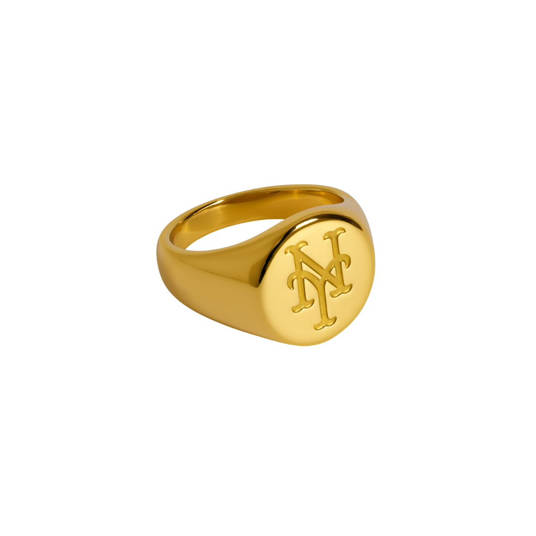NY Mets Crest Ring- 18K Gold Plated