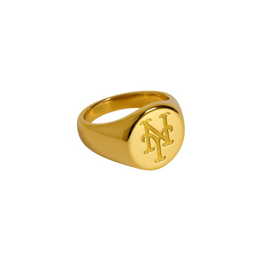 NY Mets Crest Ring- 18K Gold Plated