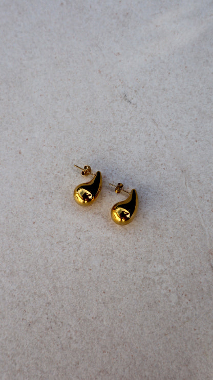 Mini Raindrop Earrings - Gold