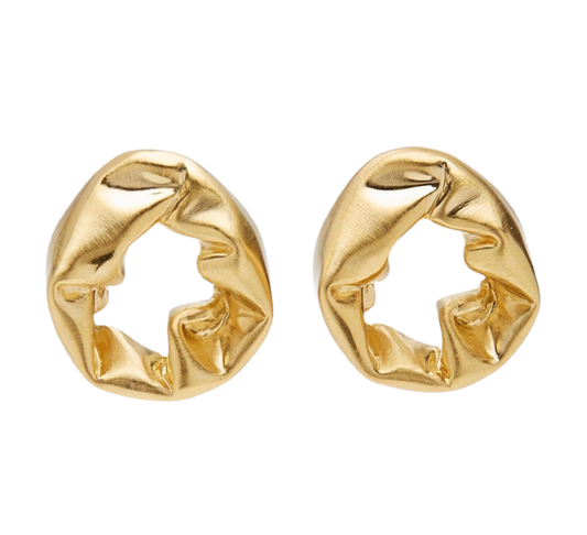 Scrunch Earrings - Gold