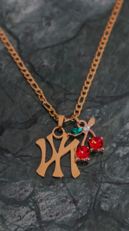 Yankee Cherry Bomb Necklace