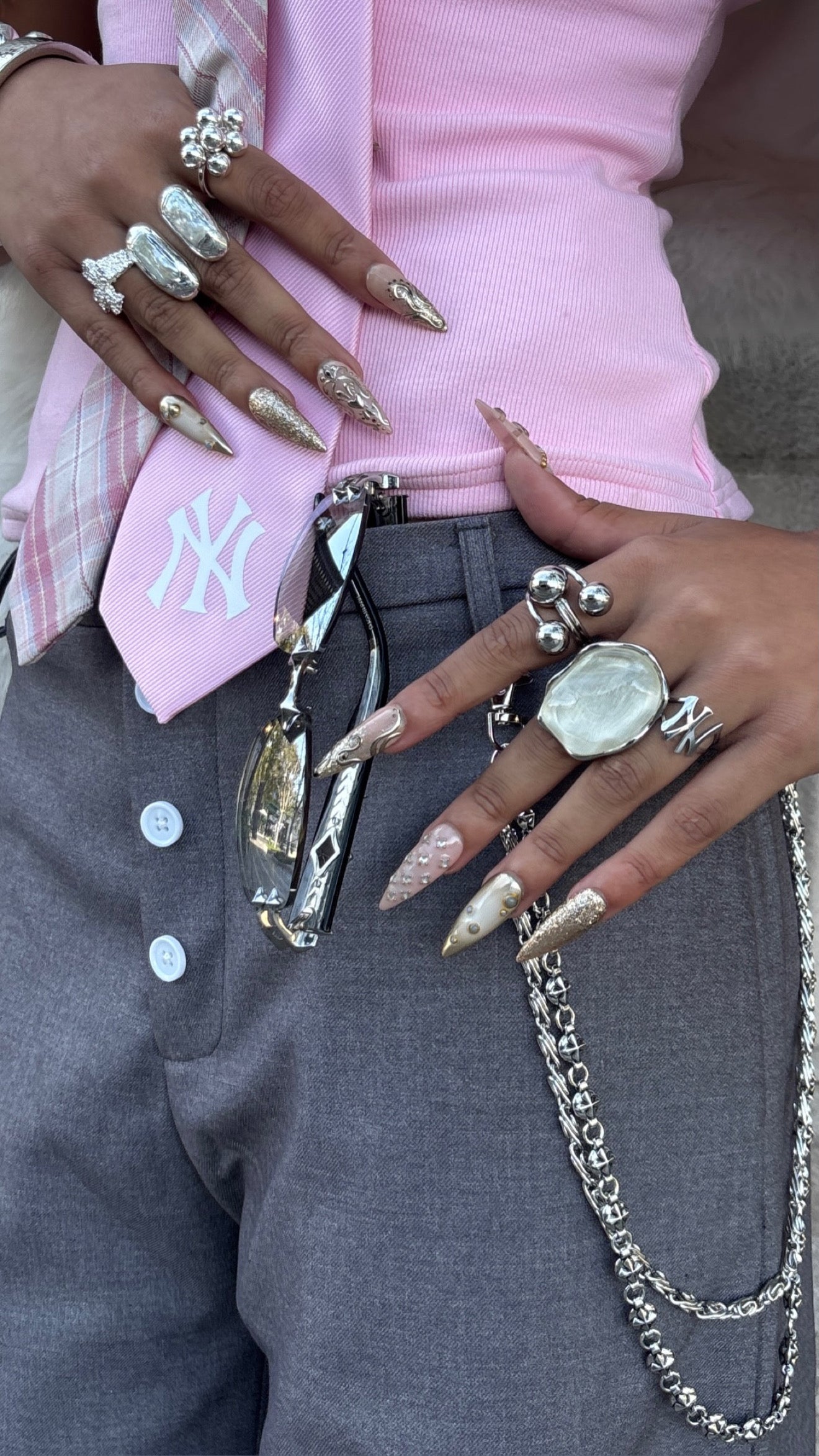 Chrome Wallet Chain (Belt Accessory)