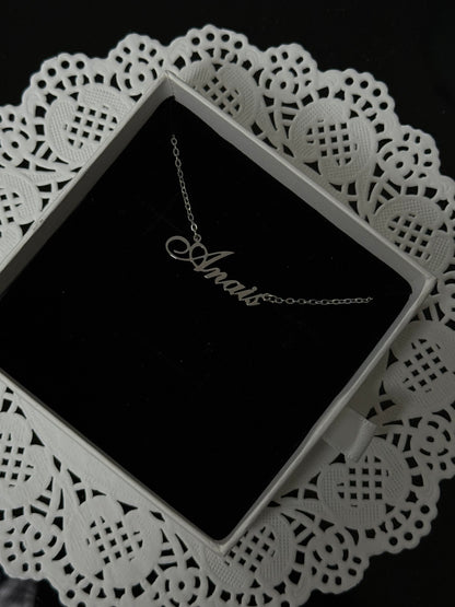 Custom Nameplate Necklace -18K Gold Plated/Silver