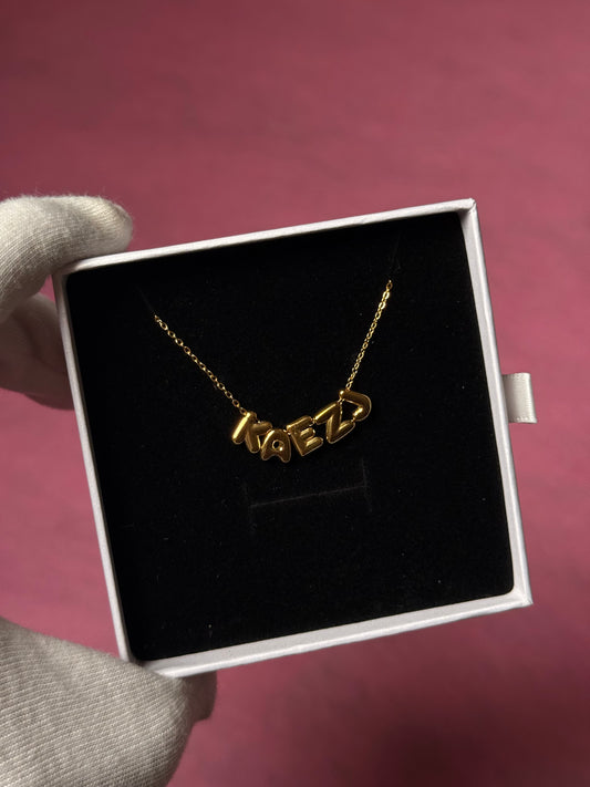 Personalised 3D Bubble Necklace -Gold/Silver
