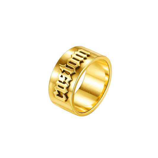 Personalised Statement Ring - 18K Gold-Plated