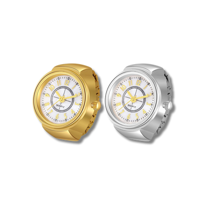 Midnight Pearl Watch Ring - Gold/Silver *WATERPROOF*