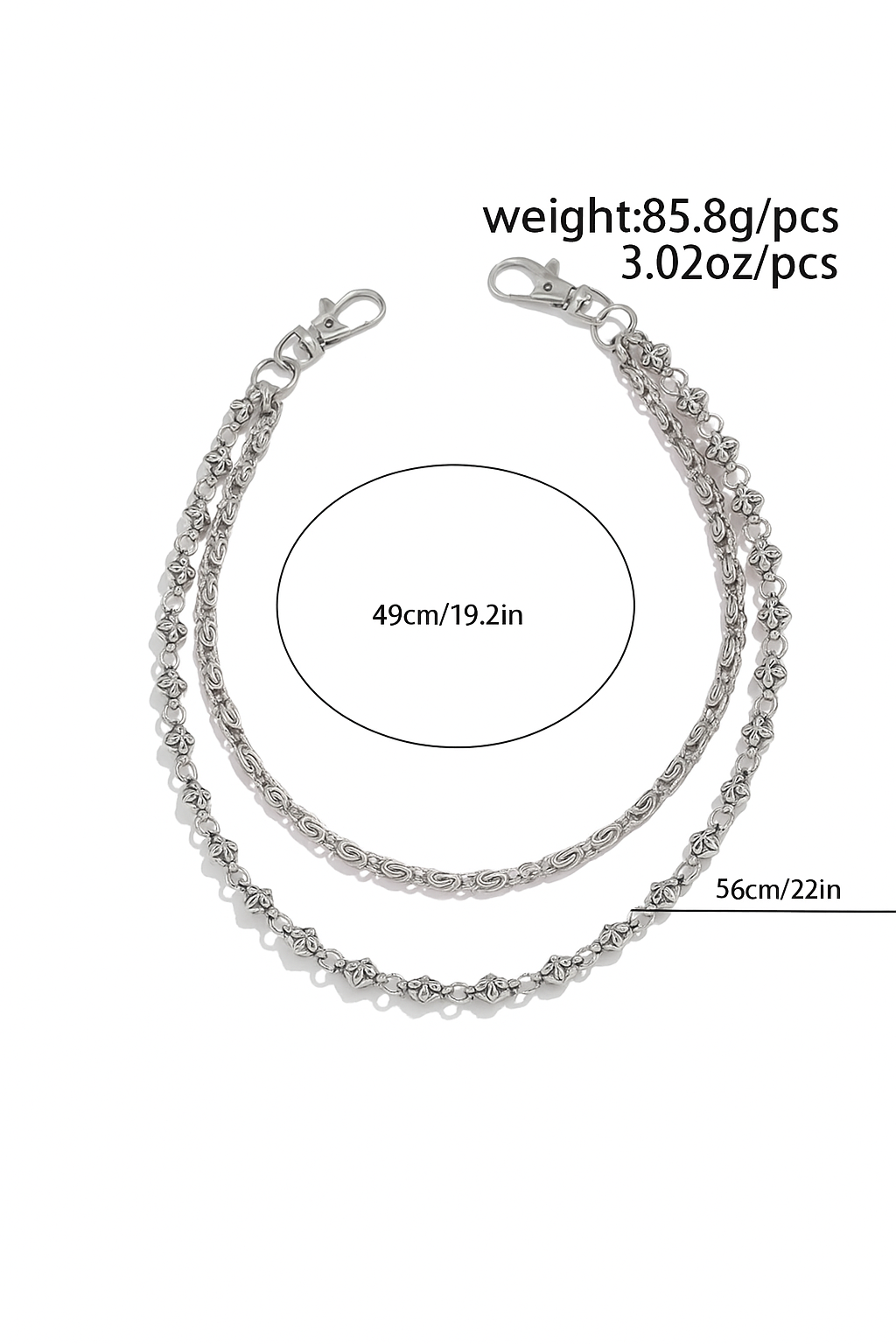 Chrome Wallet Chain (Belt Accessory)