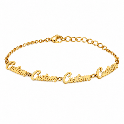 Personalised Multi-Name Bracelet - Gold