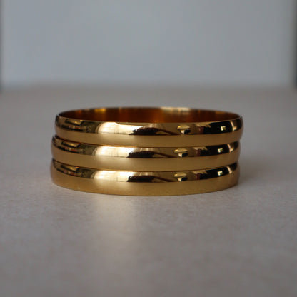 Thin Stackable Bangle - Gold