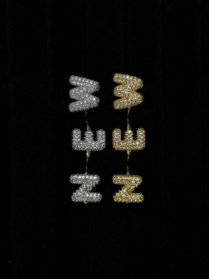 Bubble Initial Ring - Silver