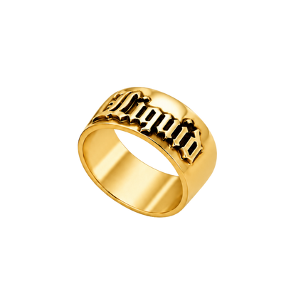 Personalised Statement Ring - 18K Gold-Plated