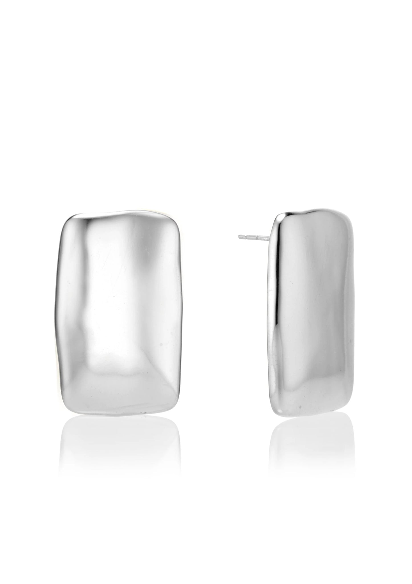 Cushion Earrings-Silver