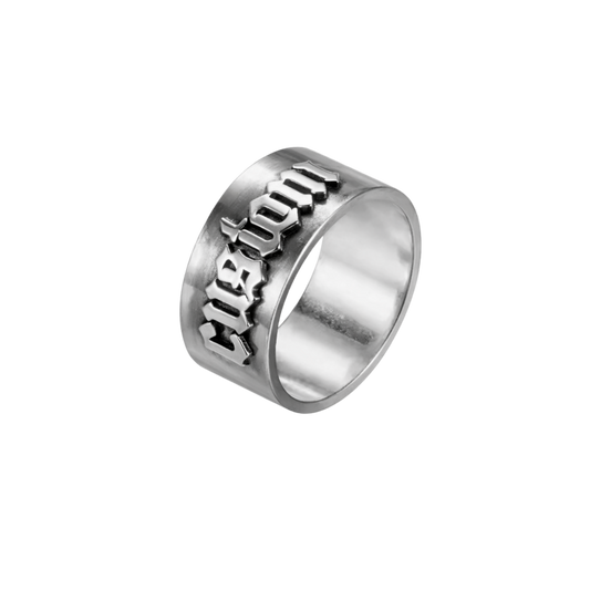 Personalised Statement Ring - Silver