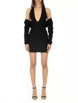 SHERA Black Dress & Cardigan- One Size