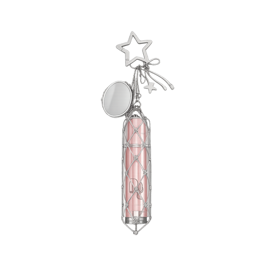 It-Girl Lipstick Holder Bag Charm - Silver Star