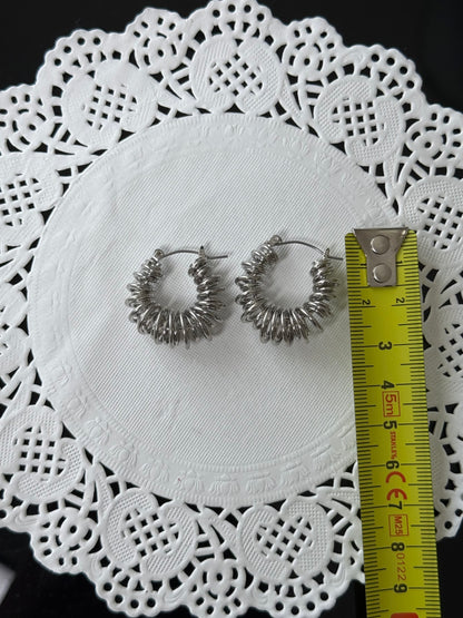 SS15 Hoops - Silver  *WATERPROOF & TARNISH-PROOF*