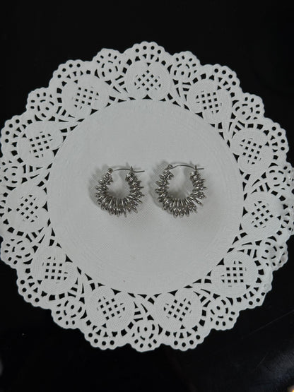 SS15 Hoops - Silver  *WATERPROOF & TARNISH-PROOF*