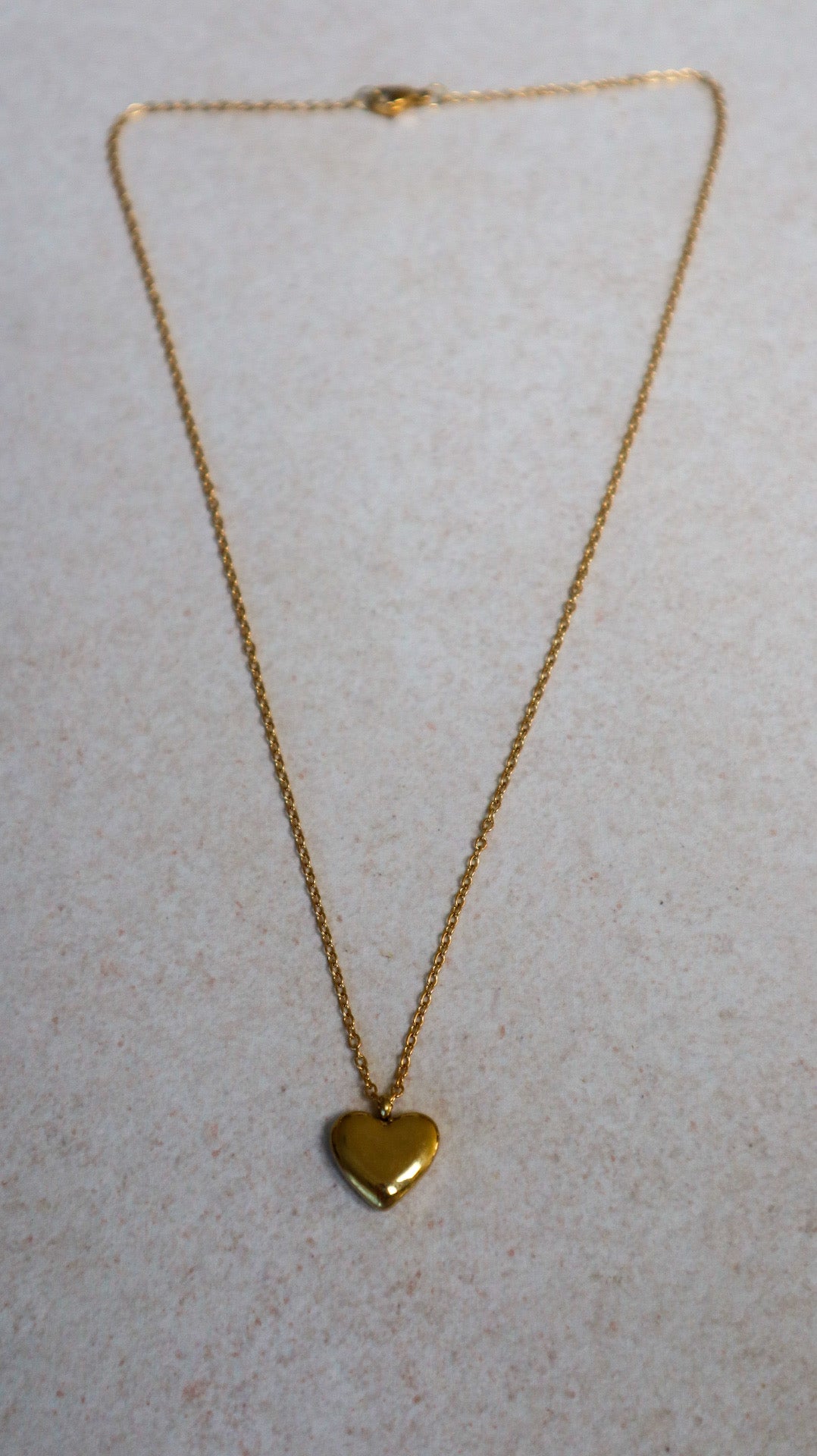 Antique Heart Necklace - Gold