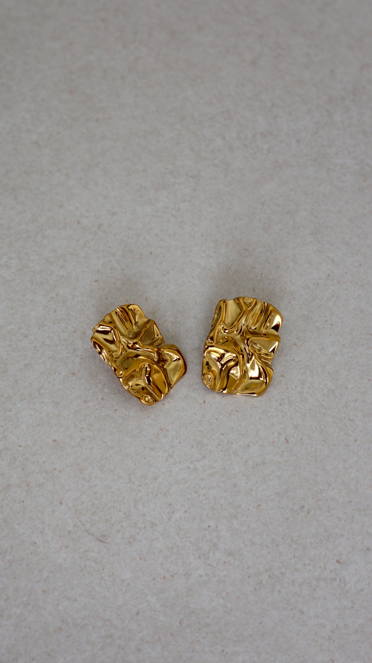 Foil Panel Earrings- Gold