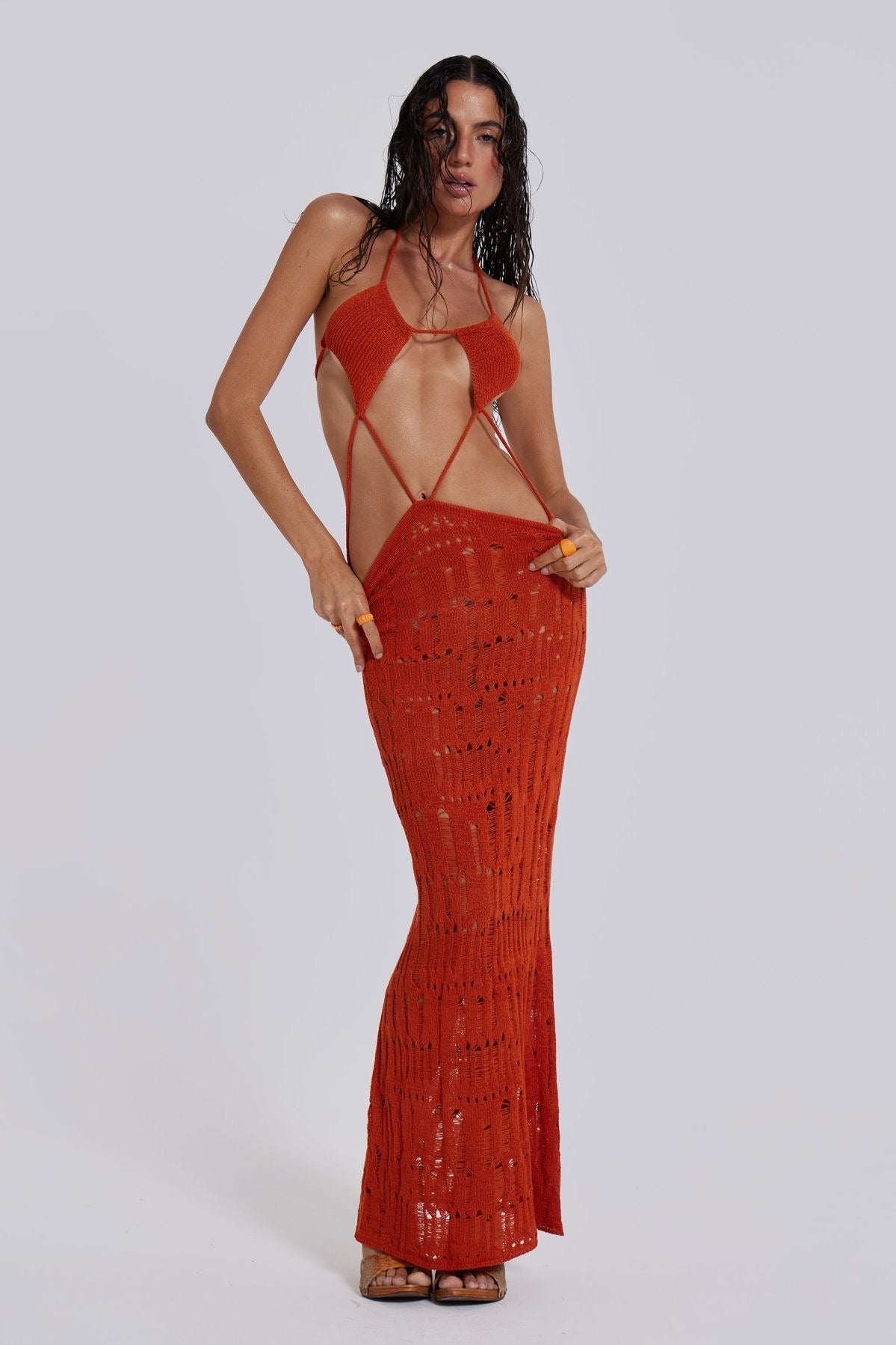Jaded Ldn Rumba Maxi Dress (S)