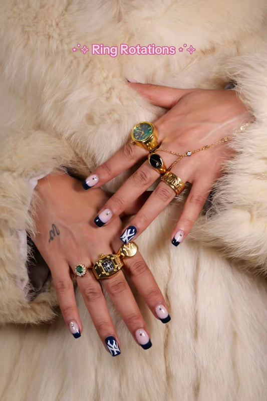 Baddie Statement Ring -18K Gold-Plated