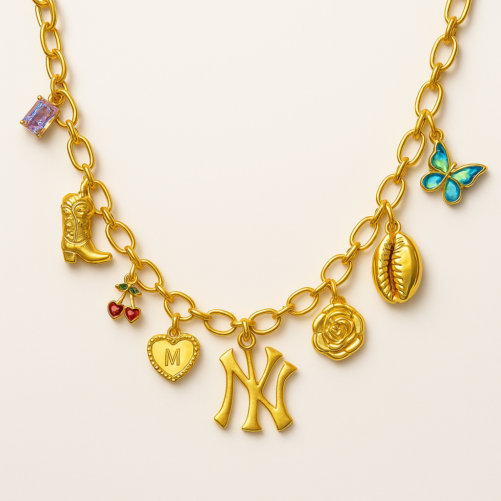 Build-A-Baddie Charm Necklace - Gold/Silver