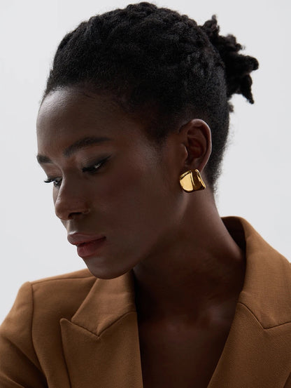 Fold Earrings-Gold