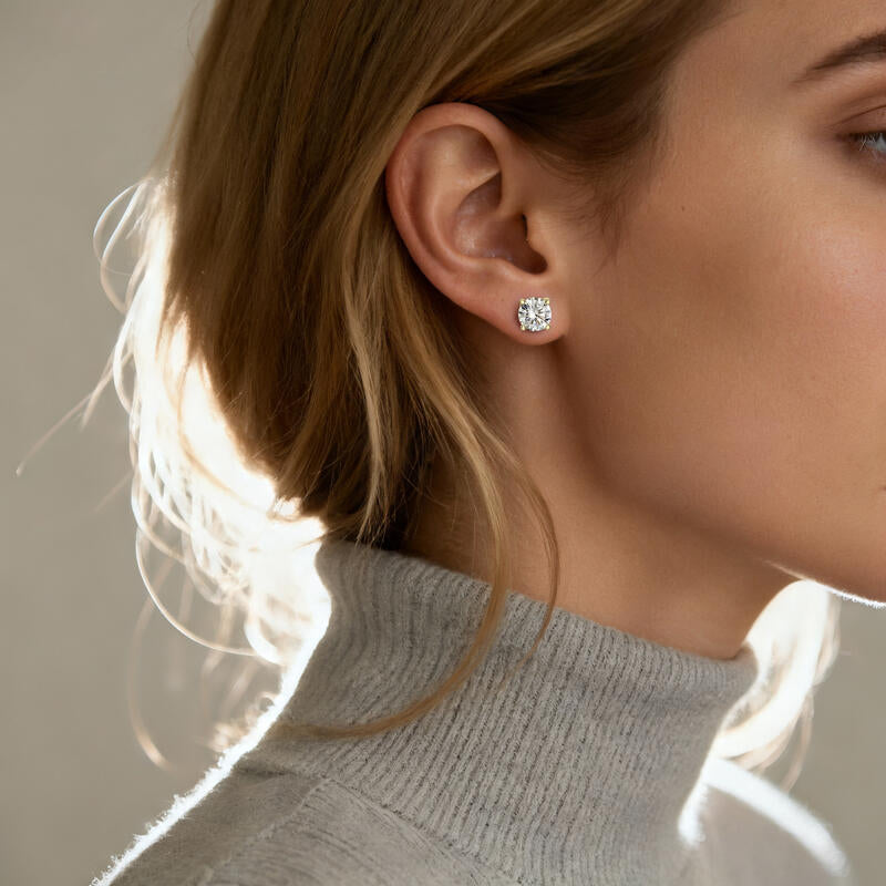 Iced Out Studs - 18K Gold-Plated