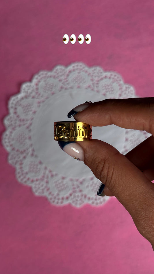 Personalised Statement Ring - 18K Gold-Plated