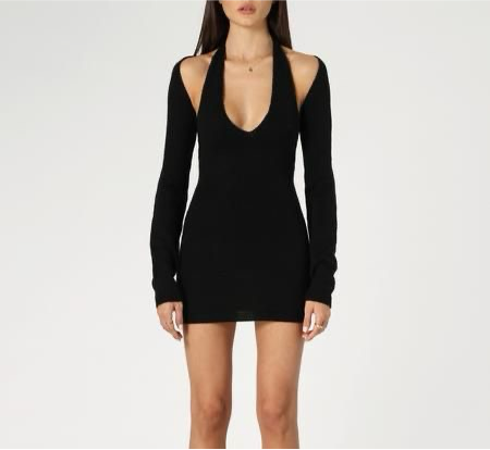 SHERA Black Dress & Cardigan- One Size