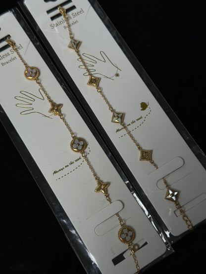 SS32 Set of 2 bracelets *WATERPROOF & TARNISH-PROOF*