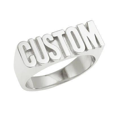Nameplate Ring - Gold/Silver