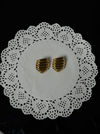 SS04 Gold Statement Earring *WATERPROOF & TARNISH-PROOF*