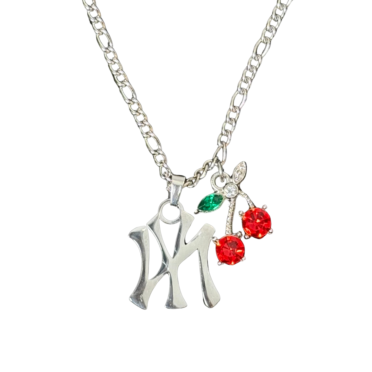 Yankee Cherry Bomb Necklace - Silver