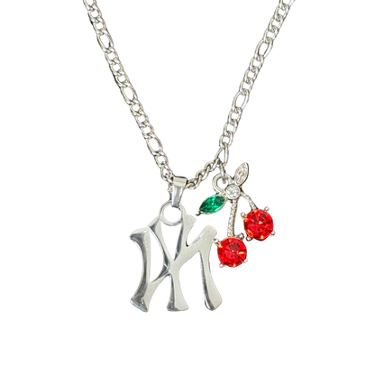 Yankee Cherry Bomb Necklace - Silver