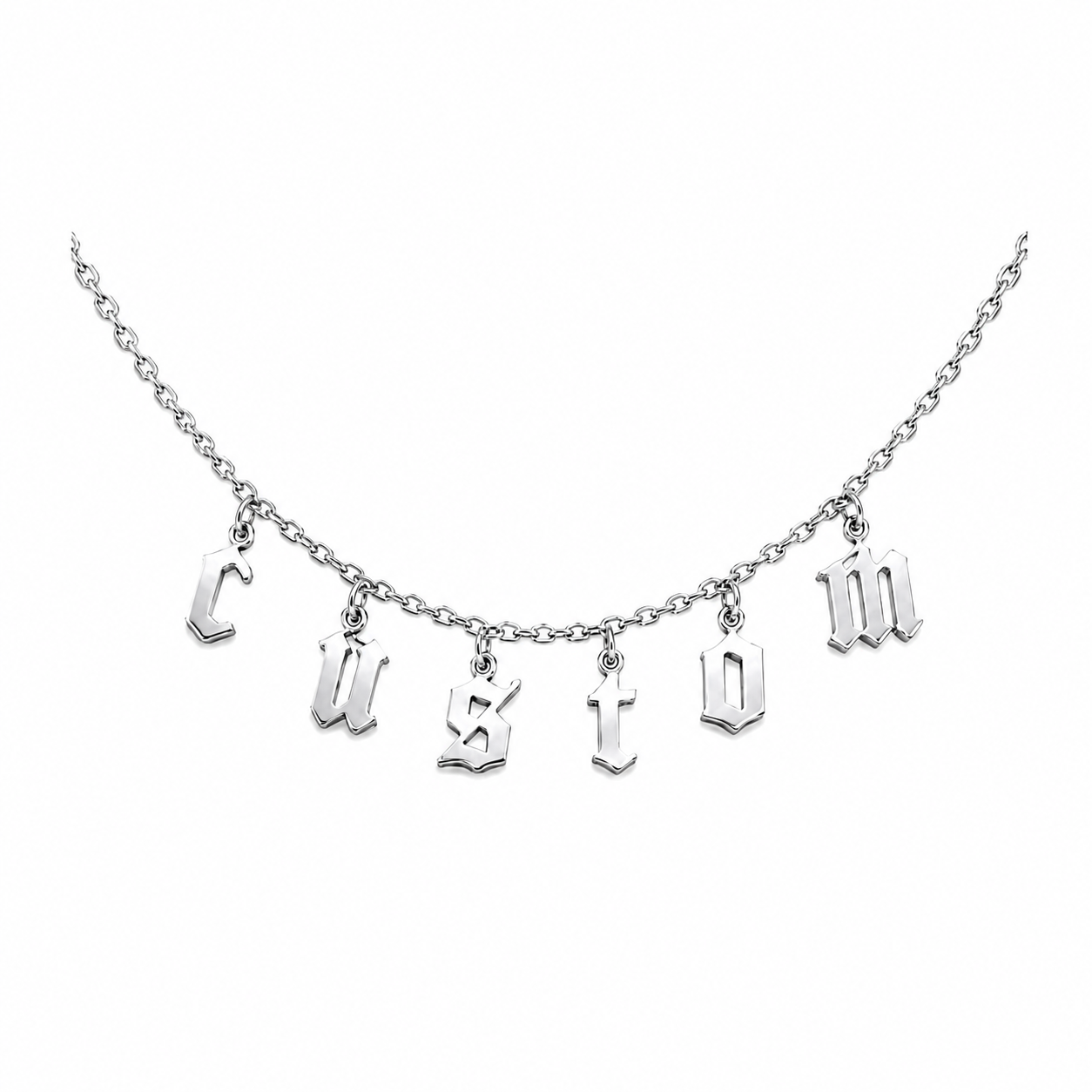Custom Name Charm Necklace - Gold/Silver