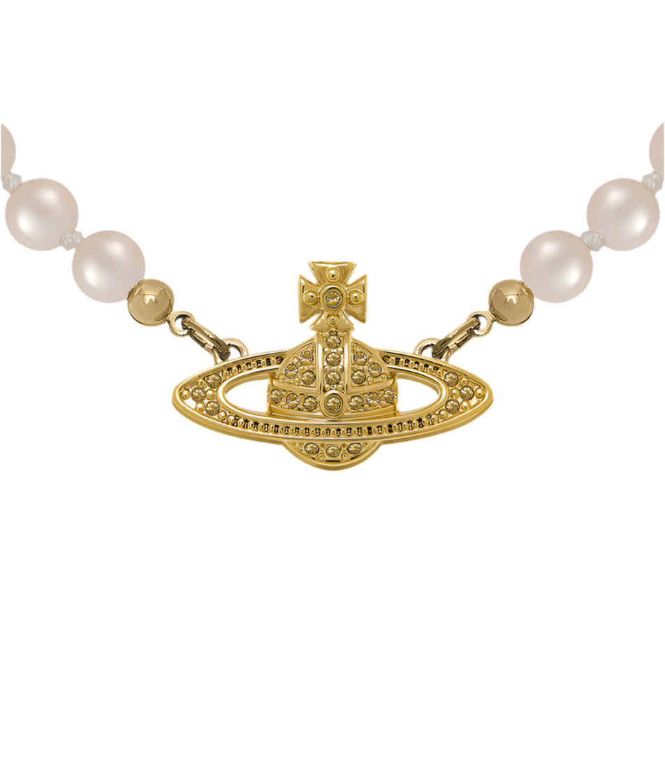 Saturn Pearl Choker- Gold