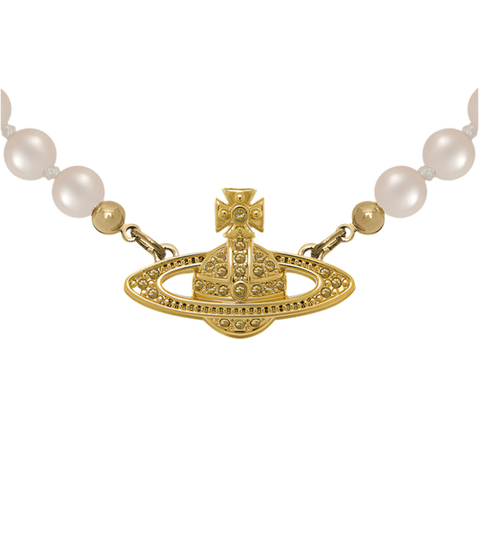 Saturn Pearl Choker- Gold