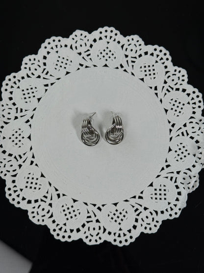 SS16 Knot Earrings - Silver *WATERPROOF & TARNISH-PROOF*