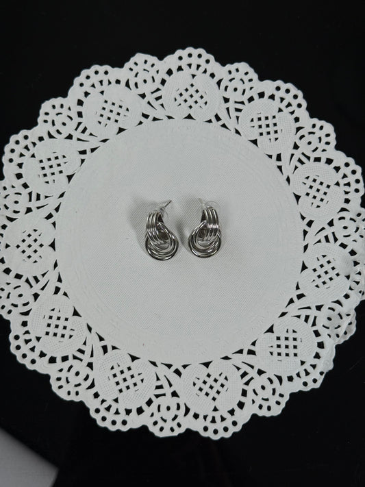 SS16 Knot Earrings - Silver *WATERPROOF & TARNISH-PROOF*