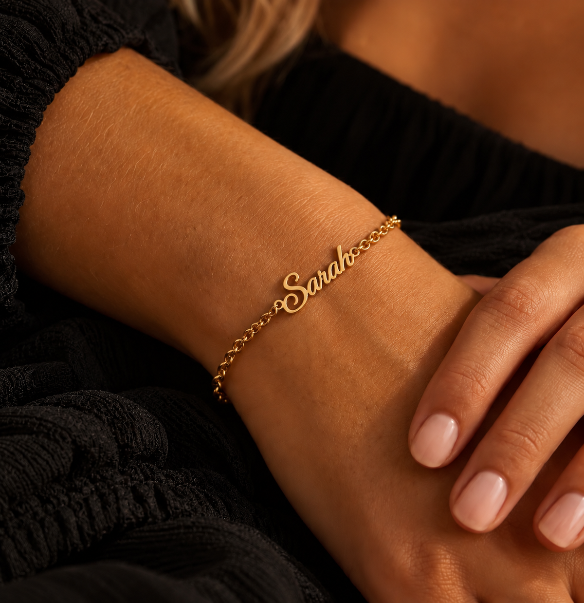 Personalised Name Bracelet/Anklet - Gold