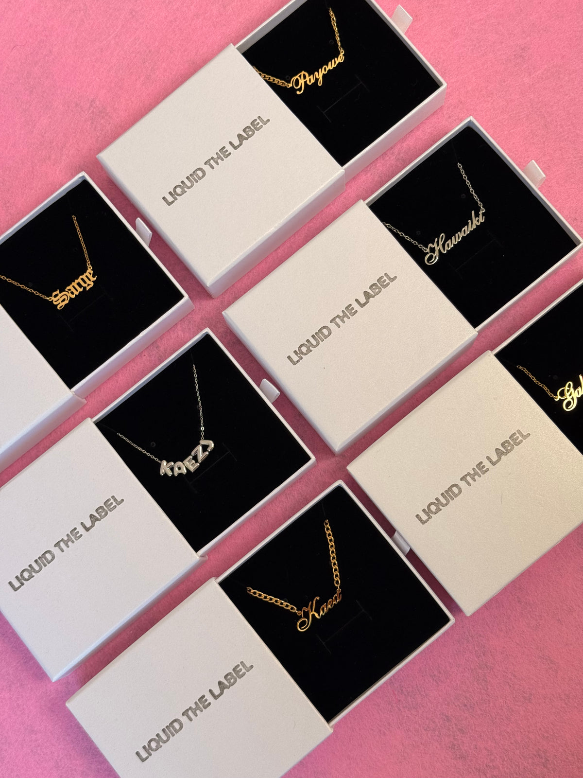 Custom Nameplate Necklace -18K Gold Plated/Silver