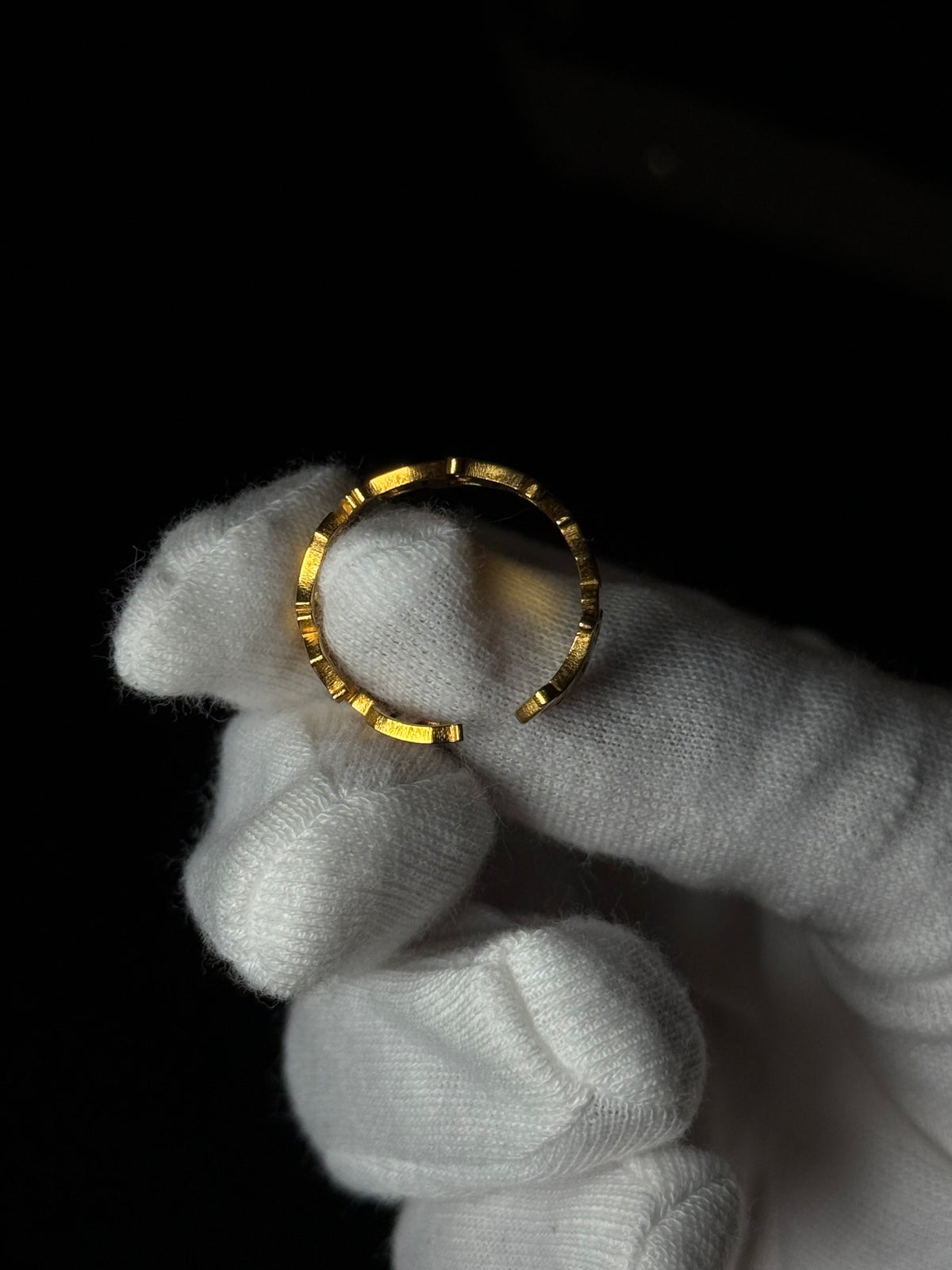 Personalised Custom Old English Name Ring - Gold