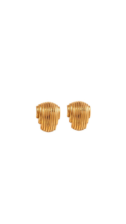 Ridge Earrings - Gold