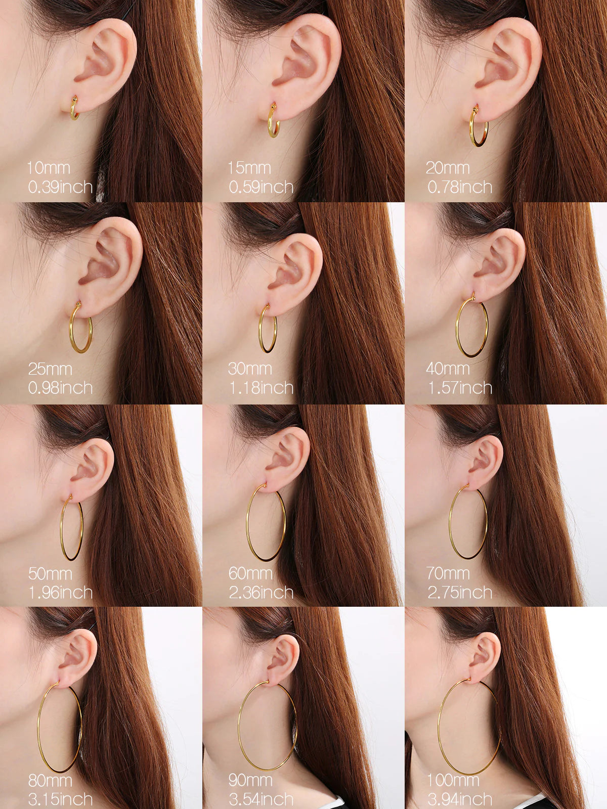 Custom Nameplate Hoops - Gold/Silver